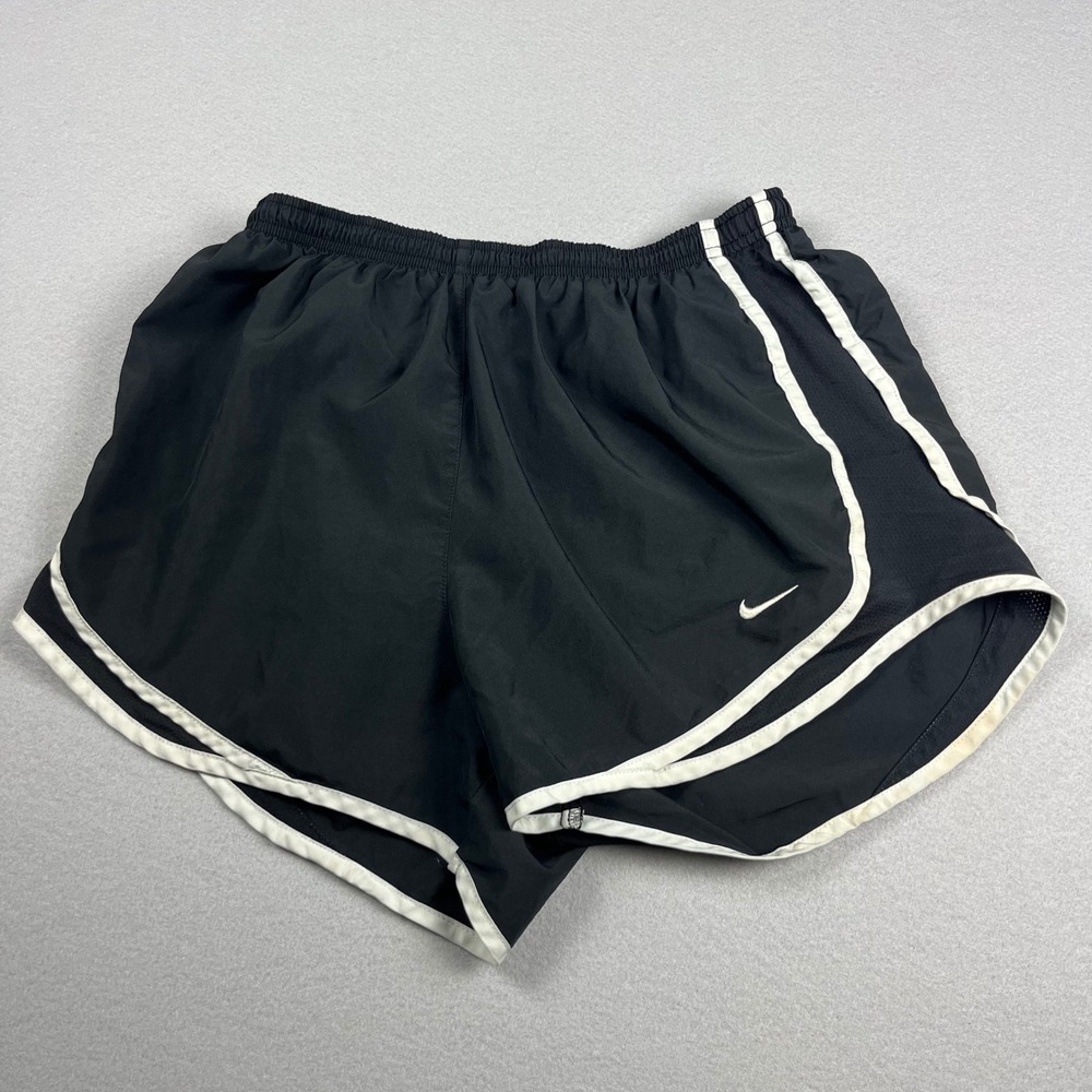 Nike Dri-FIT Tempo Running Shorts Black White Mesh Trim Womens Medium 831558-011